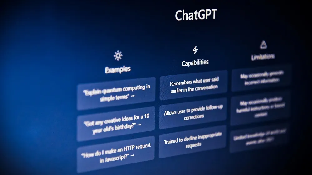 ChatGPT Generative AI interface